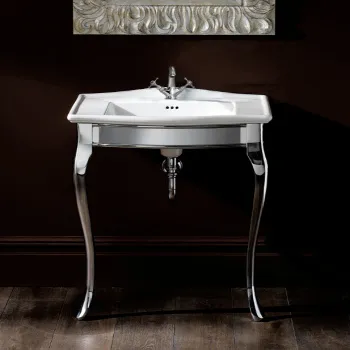 Металлич консоль Devon&Devon Lady 635х485хh840 мм на 2х ножках хром DELADYCR