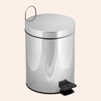 Ведро с педалью и крышкой Tw Harmony 010 5 литров, хром TWCV010-5cr