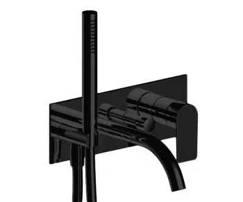 Смеситель для ванны Fantini  MYO Встраиваемый наружная часть черный матовый 6113V621B