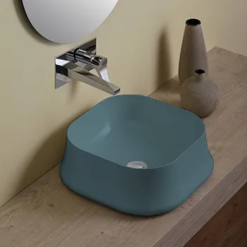 Раковина накладная Simas Sharp SH06 navy matt 42 см синий