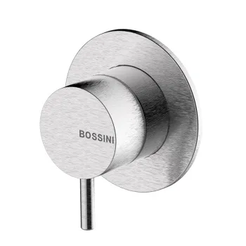 Наружная часть Bossini Nobu монорычажного встраиваемого настенного смесителя. Mat brushed S.S.