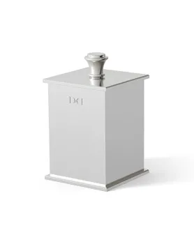 Емкость с крышкой Devon&Devon Cube белый/хром CUBE302CR