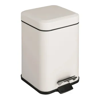 Ведро для мусора Colombo Black&White 3л с крышкой и педалью, белый матовый B9210.BM