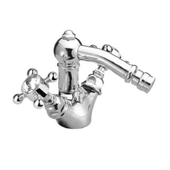 Смеситель для биде с поворотным изливом Nicolazzi Half Dome Crystal на 1 отверствие, излив: 127 мм, хром 1434CR93