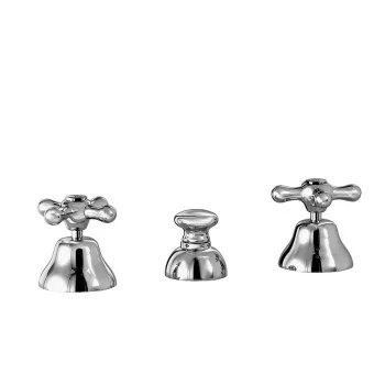 Смеситель для биде Stella Roma на 3 отверстия 3600, без излива, с донным клапаном, хром RM 00200 CR00