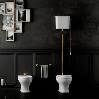 Сиденье для унитаза Azzurra Charme, белый/шарниры золото CHA1800/F bi/oro