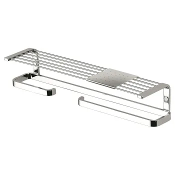 Полка Colombo Time 44.5см SX, с полотенцедержателм и держателем для туалетной бумаги., хром W4276S.CR