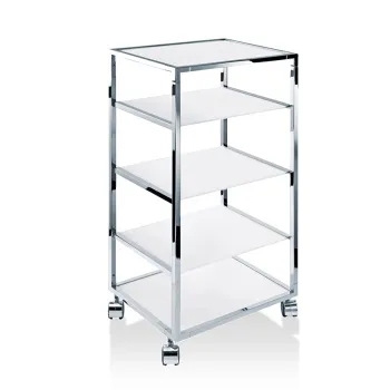 Стеллаж передвижной Decor Walther RW 2 38x30x80 стекло прозрачное, хром 702400