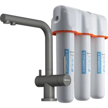 Смеситель для кухни Omoikiri Nagano PL с фильтром платина 4064.8028P