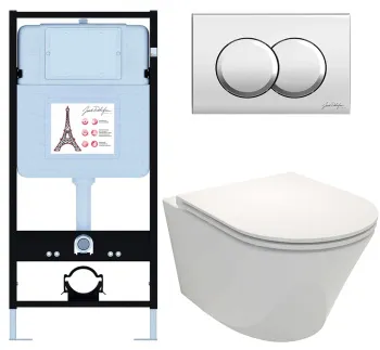 Унитаз c инсталляцией Jacob Delafon Rodin+ E21750RU-CP