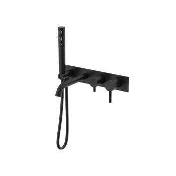 Смеситель для ванны NEMO Round Смеситель из стены для ванны MATTE BLACK NM-2353MB