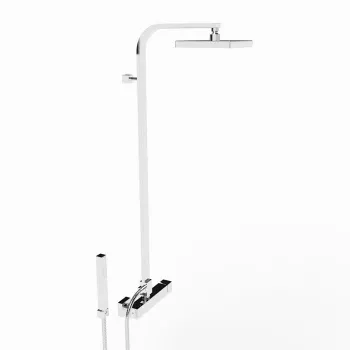 Душевой комплект Stella Bamboo Quadro 3283/420/304-200: смеситель, штанга+ручной+верхний душ 200 хром BQ 02423 CR00