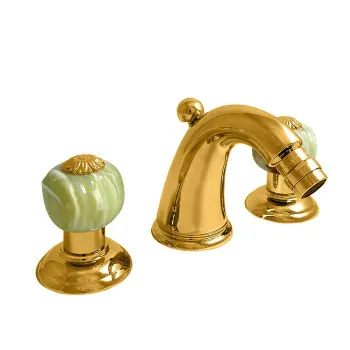 Смеситель для биде Nicolazzi Onice на 3 отверстия, излив: 119мм, золото 2115GO09O