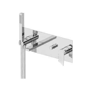 Смеситель для ванны встроенный с внутренней частью. с ручной лейкой. Gattoni Soffio, хром 8105/81C0cr