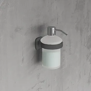 Дозатор для жидкого мыла с креплением на стену Novellini Edge, черный матовый R90AGEDSM-H