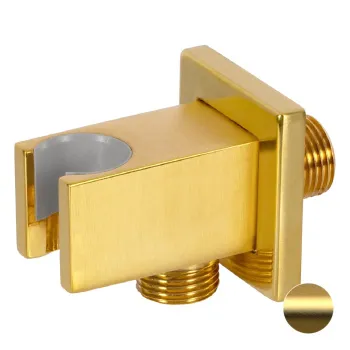 Держатель ручного душа Remer с подключением шланга золото брашированное (BG) 337QBG