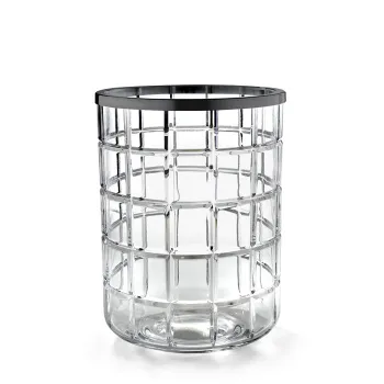 3SC Palace Ведро D20,h28см, без крышки, цвет: прозрачный хрусталь/Nickel Nero Satinato Opaco