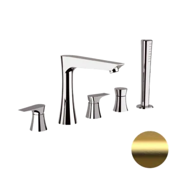 Смеситель для ванны Daniel Diva DV4491DP золото брашированное