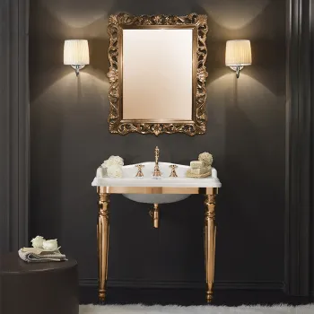 Структура металлическая под раковину Tw King 3070.3 AR834 р-р 735x540xh850, с сифоном золото, материал латунь, золото TWKI3070.3oro