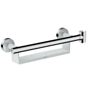 Поручень для инвалидов, Hansgrohe, Unica Comfort, шг 395*109, цвет-белый/хром
