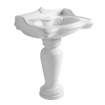 Раковина со спинкой Azzurra Jubilaeum 70x55см с 1 отв под смеситель, белый JULP0705500MBI/(JUB200/M bi)*1