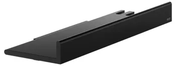 Полочка для душа Keuco Reva 12859370000 с стеклоочистителем, съемная, с крючками, черная