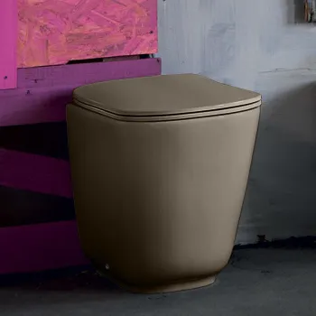 Унитаз напольный Kerasan Tribeca 55 511881 приставной, c креплением WB5N, Nocciola