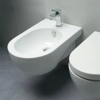 Биде подвесное Azzurra Nuvola 55х35см c 1 отв., белый, с креплением kit2000cf NUBKS000000MBI/(NUV500/SOSK bi)*1