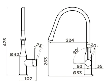 Смеситель для кухни Omoikiri Yatomi Bn Wh 4994250