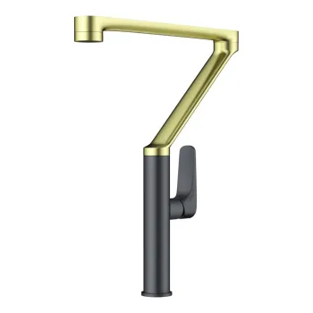 Смеситель для кухни Omoikiri Tara LG-GM светлое золото вороненая сталь 4994396