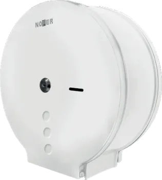 Диспенсер для туалетной бумаги Nofer круглый из нержавеющей стали белый 280*272*115 05006.XL.W