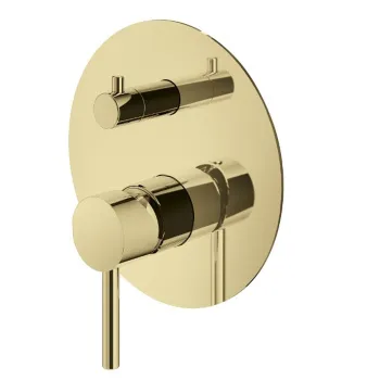 Смеситель для душа Plumberia Selection Ixo 2-3 вых.с мех. девиатором, использ.с Box INT9036, накл.d.170mm нерж.сталь, золото, XO1901OR