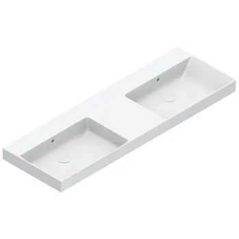 Раковина Catalano Zero 150x50 двойная, без отв, белый глянцевый 121520001