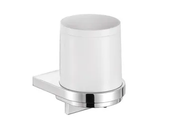 Дозатор для жидкого мыла Keuco Moll 12752010100 нажимной, 180 мл, хром\белый матовый пластик