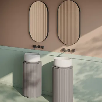 Тумба с раковиной Artceram Opera 72х40, напольная, 1 дверка, platinum ACM042 52