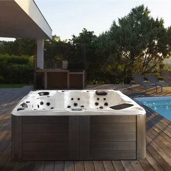 Минибассейн Gruppo Treesse Mykonos 211х211х86см отдельностс гидромасс, с автомат сист. рецирк.озонотер, терапия,панели, крышка PMYK01BP