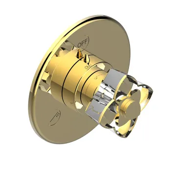 Переключатель THG Petale De Cristal Clair Lisere Dore U6E-F01-48M2SB полированное золото