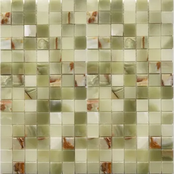 Мозаика натуральный мрамор Starmosaic Classic 20x20 Green Onyx (jmst21205) 305x305x7 шт