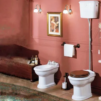 Механизм слива с высокой трубой с держателем ручки, хром Azzurra Giunone-jubilaeum, B1900TC cr