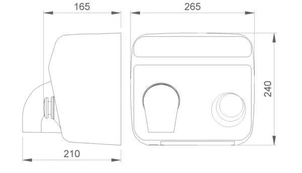 Сушилка для рук Nofer CYCLON (матовая) 01100.S