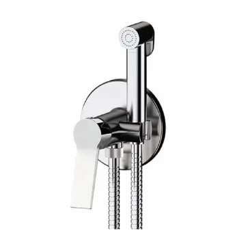 Смеситель с гигиеническим душем Remer Slash & Dot Slash хром SL65W