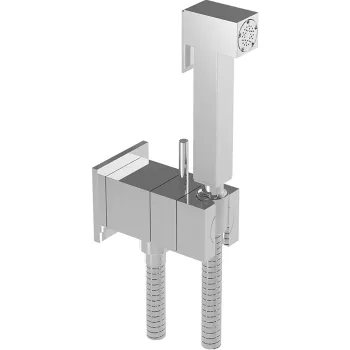 Гигиенический душ со шлангом Cisal Shower 120 см,вывод с держателем и встроенный прогрессивный картридж, хром CU00794521