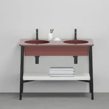 Раковина встраиваемая Cielo I Catini Catino Doppio CALAD CO 100 см красный