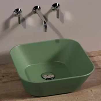 Раковина накладная Simas Wave WA03 mirto matt 42 см зеленый