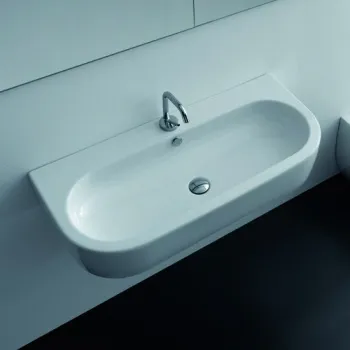 Раковина Kerasan Flo 90х42 с 1 отверстием под смеситель, белый 315101*1