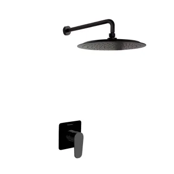 Смеситель для душа Ramonsoler Alexia встраиваемый с тропическим душем чёрный K3618012NM