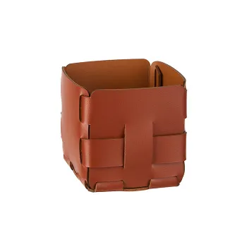 Корзинка ADJ Mini Bottega 12x12xH13, бордо/коньяк 1013.30/09