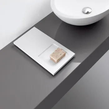 Мыльница/лоток Agape Surf, 20x40см, настольный, белый Cristalplant ACOM0627Z