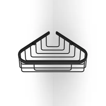 Полочка для душа Decor Walther DW 228 угловая, подвесная, черный матовый 705160