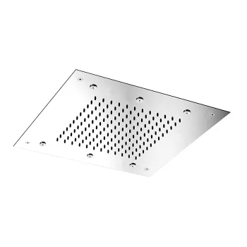 Верхний душ Harmonia Fima Carlo Frattini Wellness 500x500, встраиваемый в потолок, 2 режима: дождь, 6 форсунок мелкого распыления воды; цвет хром F2901CR